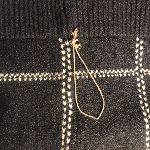 a new day Navy Plaid Sweater Knit Mini Skirt Size 2X NWOT - Picture 9 of 10